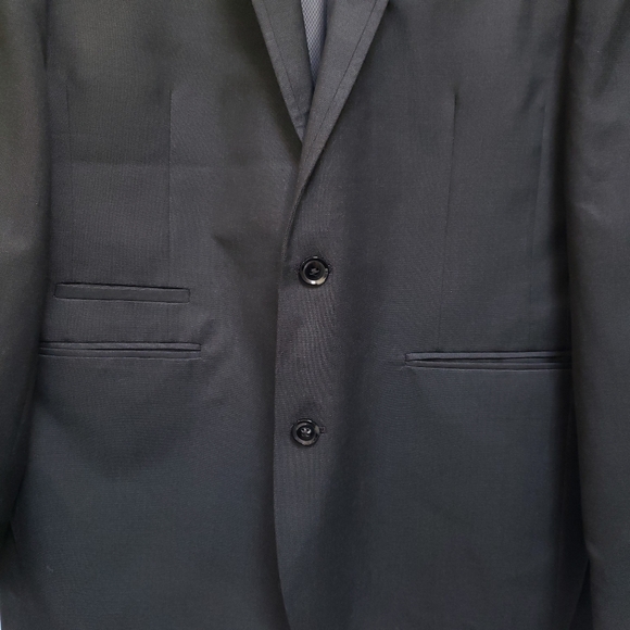 Cedarwood State Dark Gray Slim Fit Two Button Blazer Suit Jacket - Picture 3 of 8